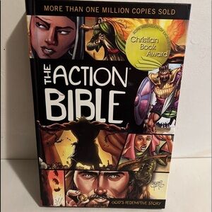 Kids Action Bible God's Redemptive Story Graphic Comic Book Hardcover Ages 9-12